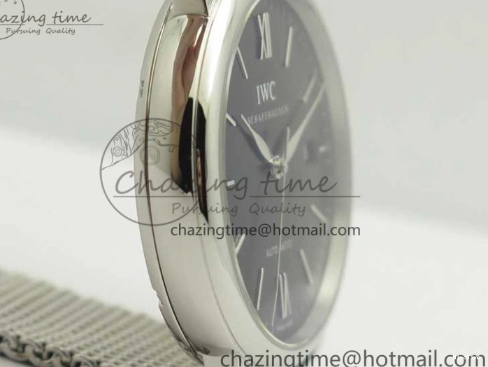 MIROTIME 0104 FastDry Portofino IW356501 SS V3 MK 1:1 Best Edition Black Dial On SS Mesh Bracelet MIYOTA 7195